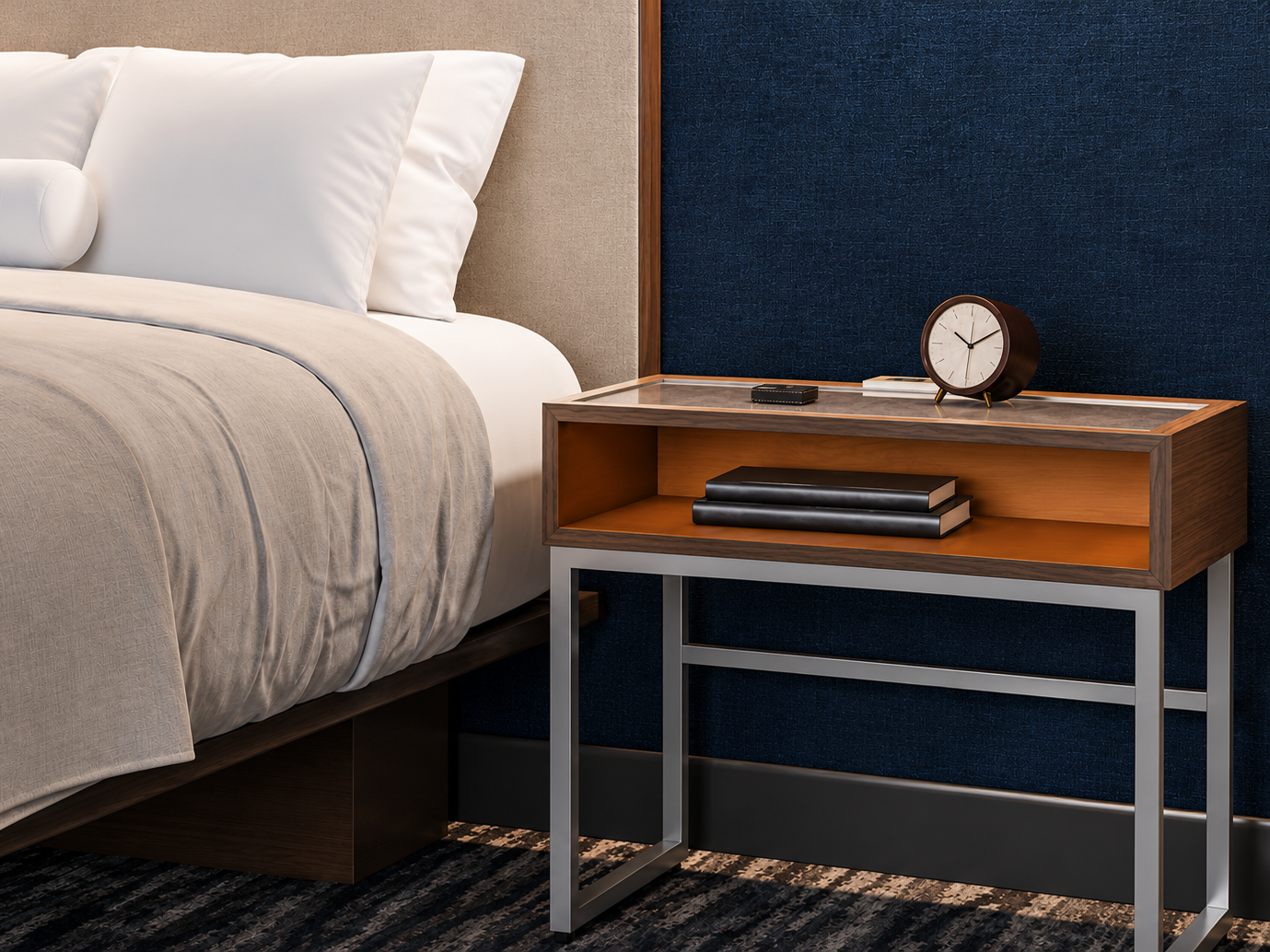 modern hotel nightstand