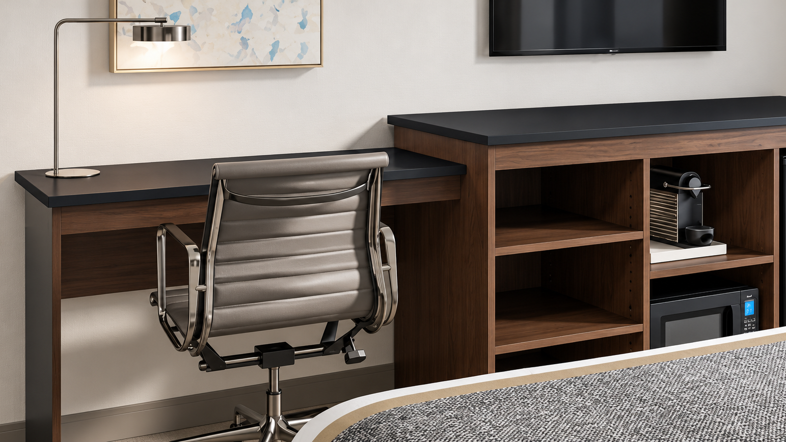 modern hotel workspace