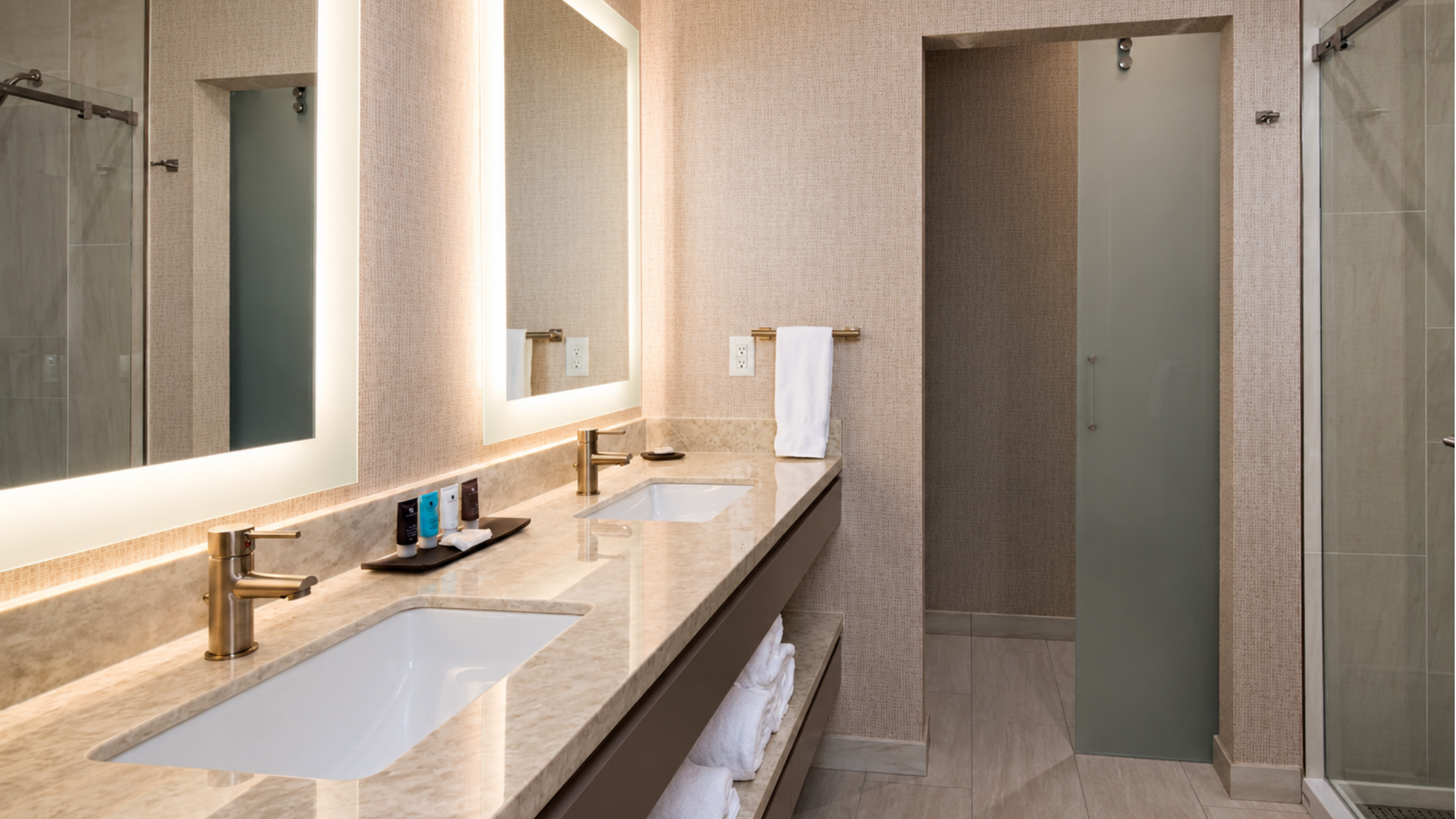 hotel vanity two sinks