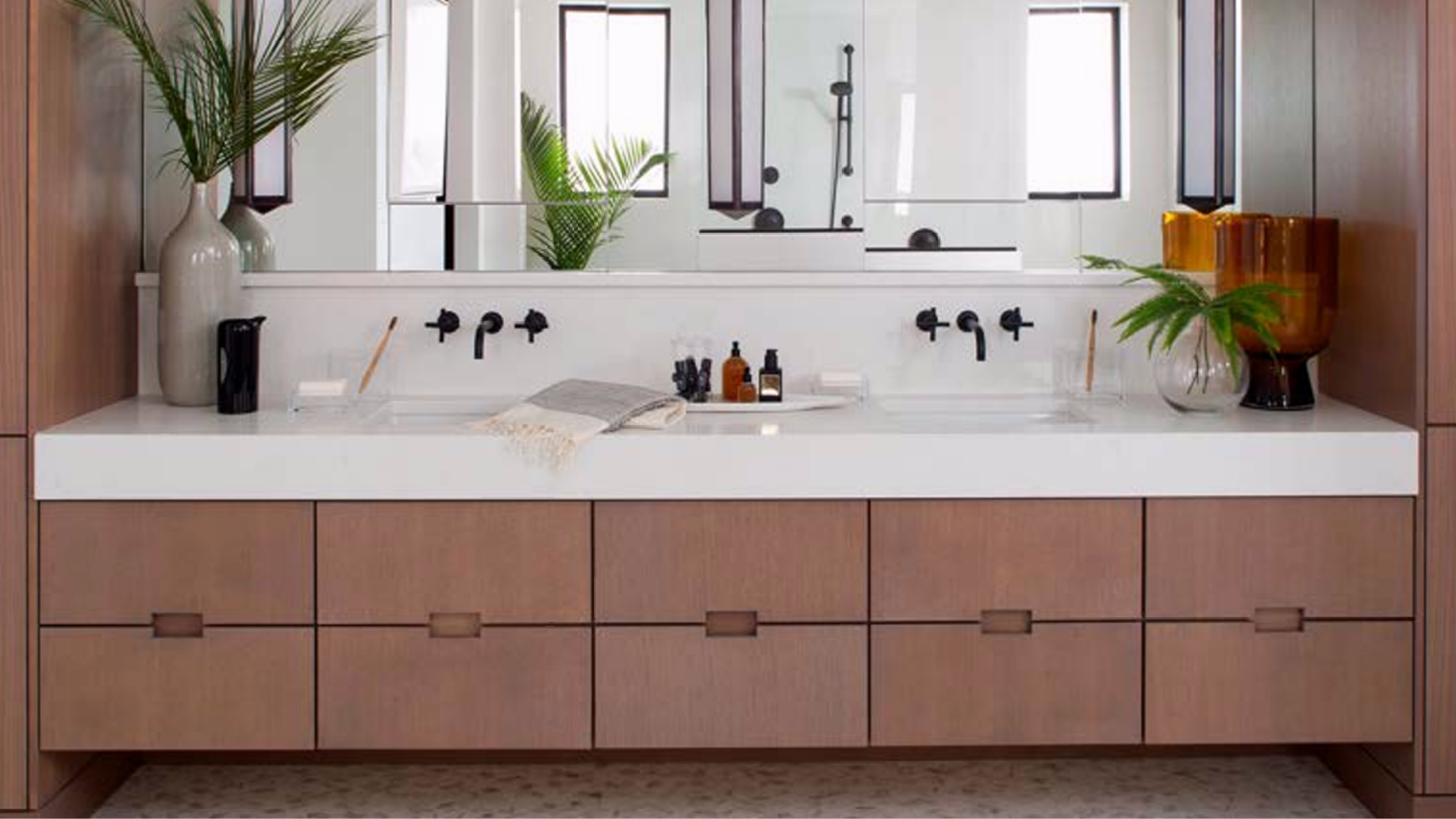 hotel vanity two sinks