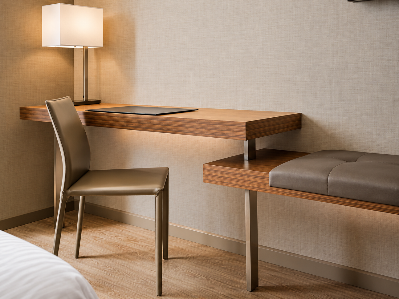 modern hotel desk